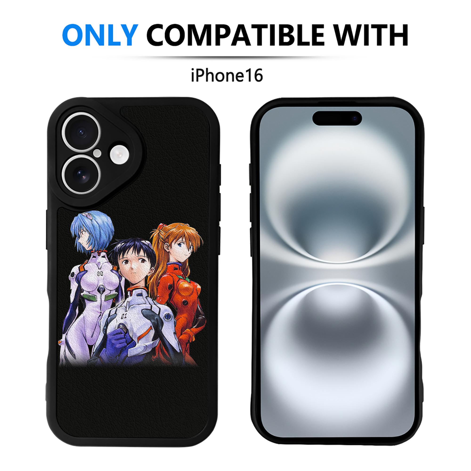 （画像用） EVA 新世紀エヴァンゲリオン 【iPhone 16シリーズ対応】シリコンスマホケース（レザー調） 材質：シリコン